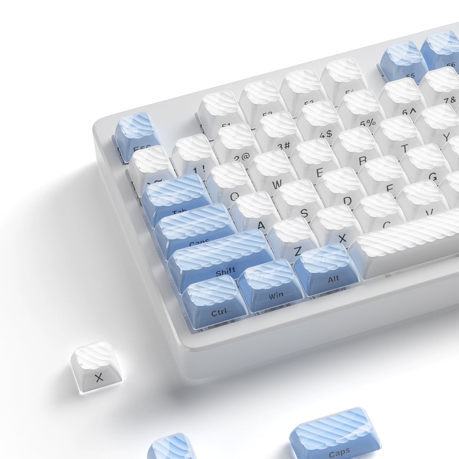 XVX Magic Wave OEM Profile Side-Printed 136-Key PC Keycap Set