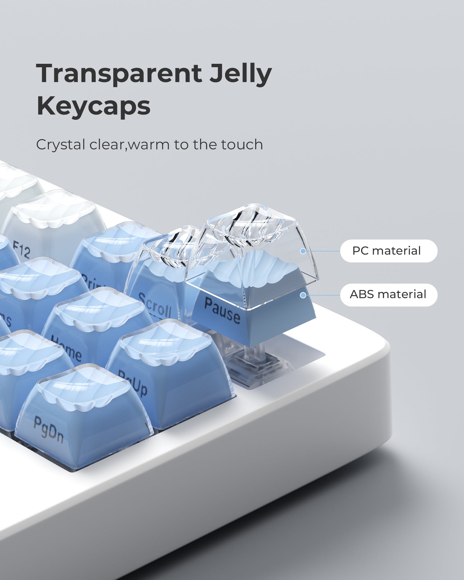 XVX Magic Wave OEM Profile Side-Printed 136-Key PC Keycap Set