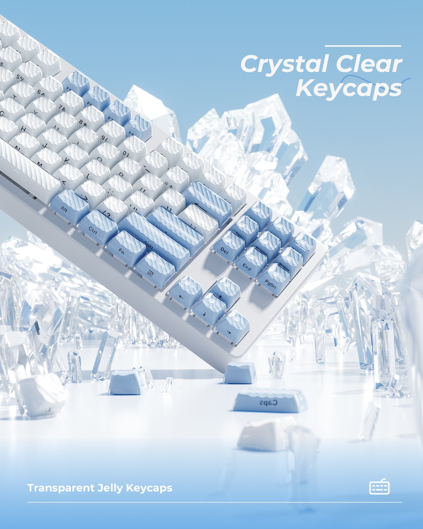 XVX Magic Wave OEM Profile Side-Printed 136-Key PC Keycap Set