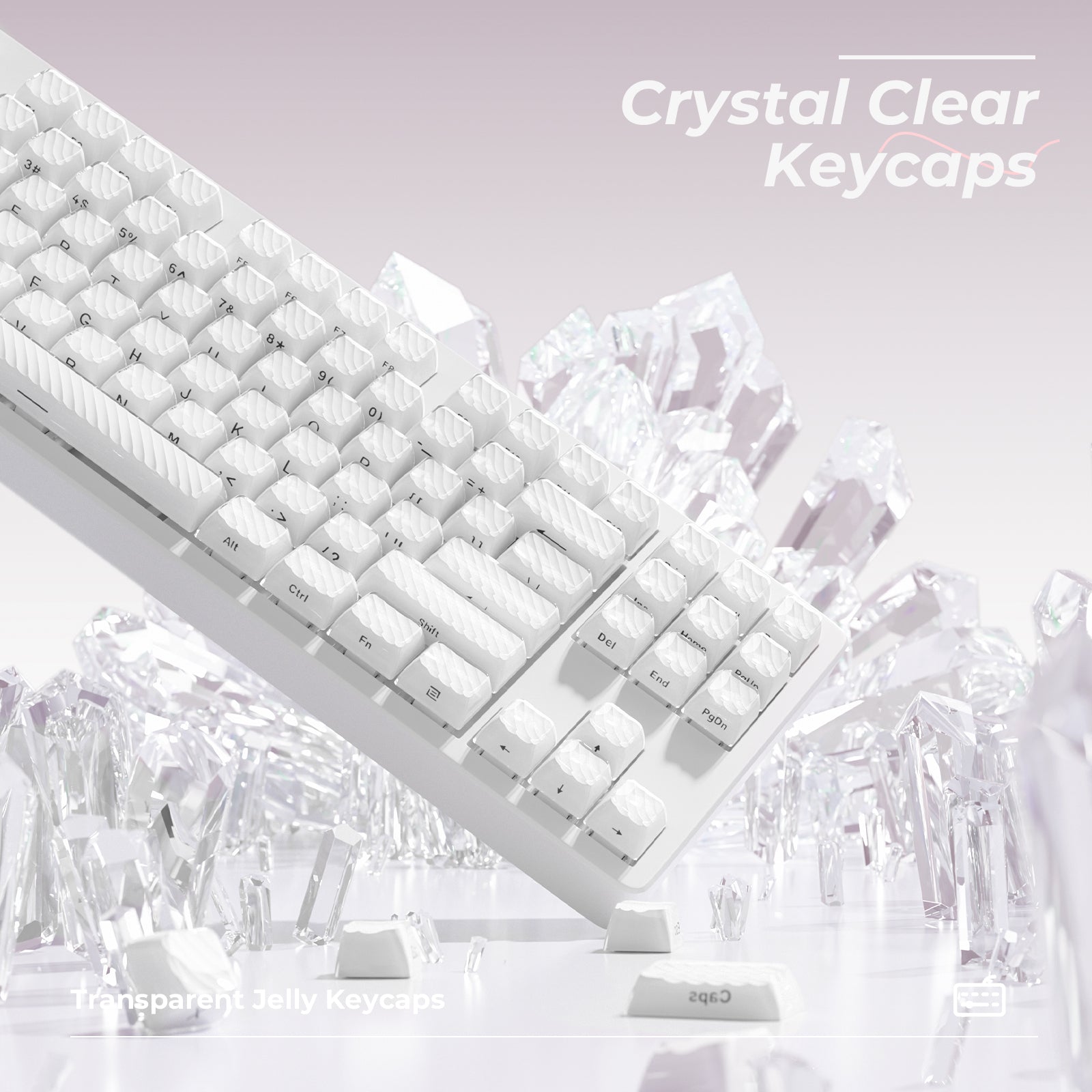 XVX Magic Wave OEM Profile Side-Printed 136-Key PC Keycap Set