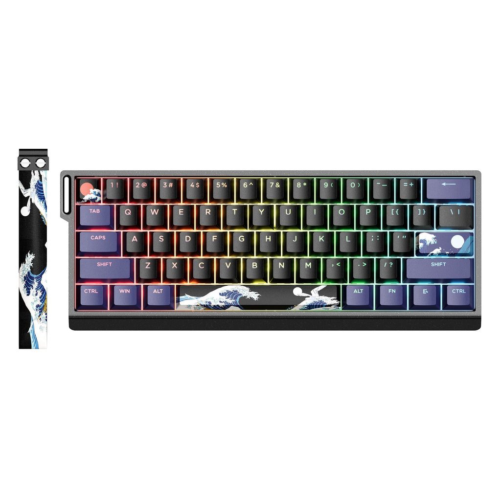 XVX H61 Coral Sea Themed Aluminum Wired RGB Mechanical Keyboard