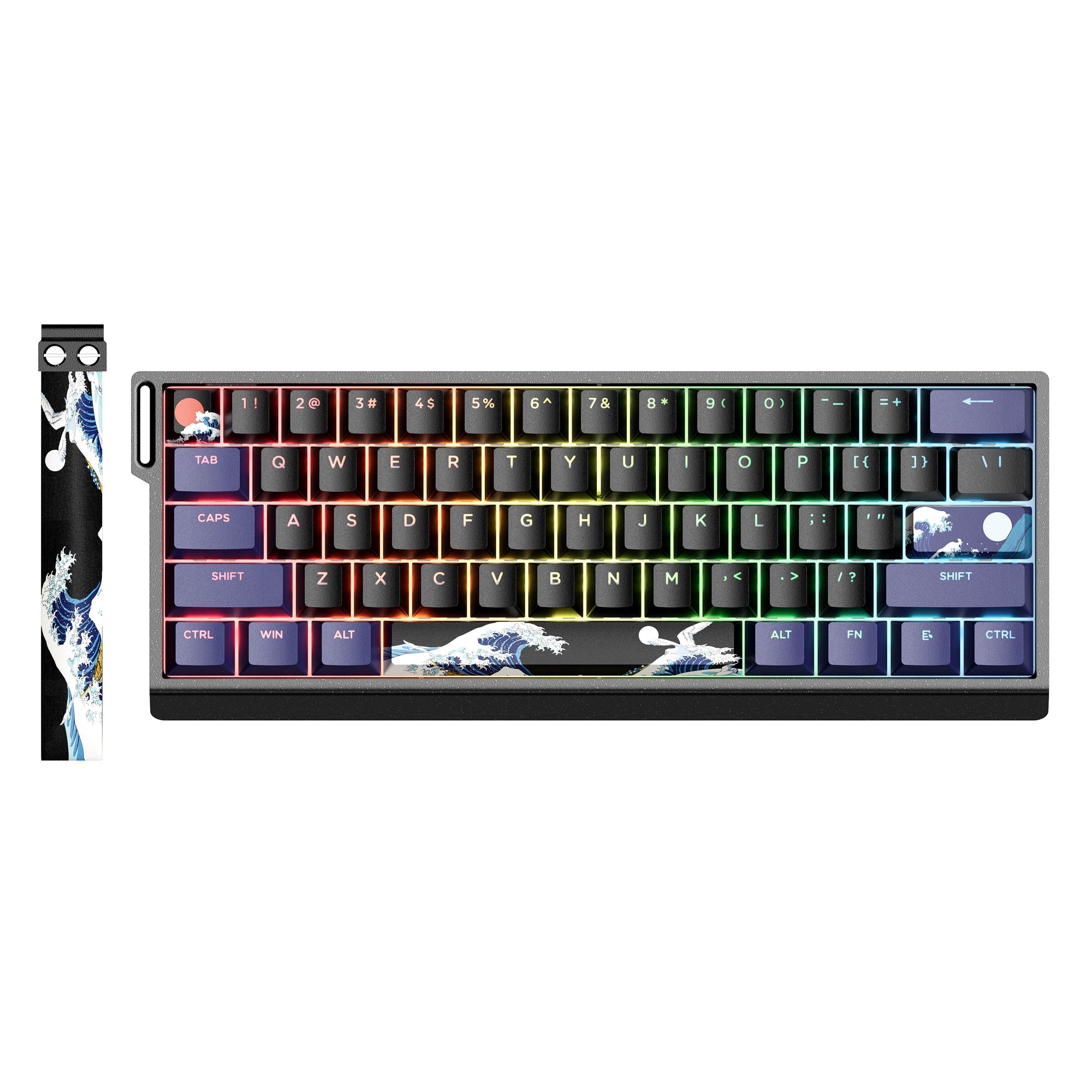 XVX H61 Coral Sea Themed Aluminum Wired RGB Mechanical Keyboard