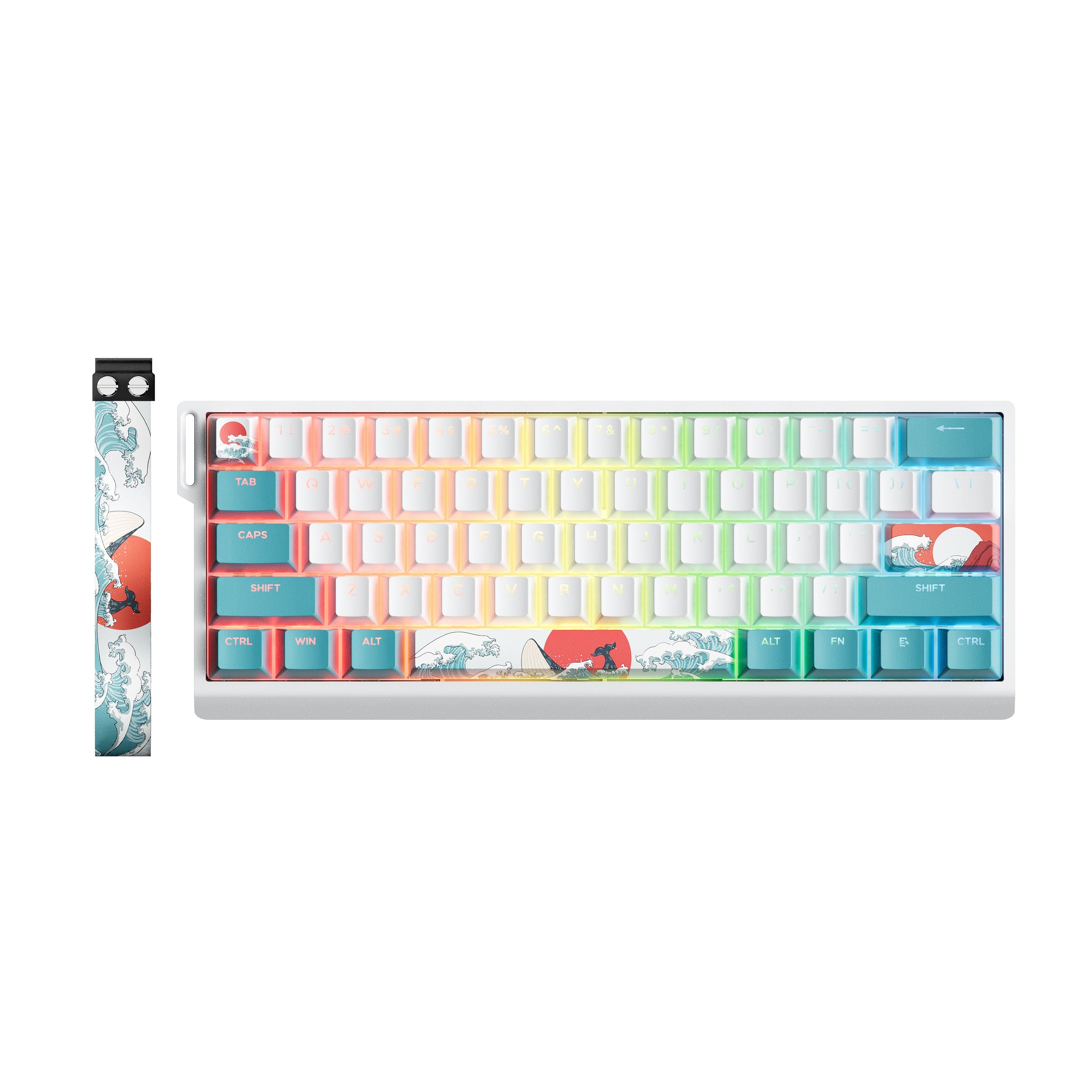XVX H61 Coral Sea Themed Aluminum Wired RGB Mechanical Keyboard