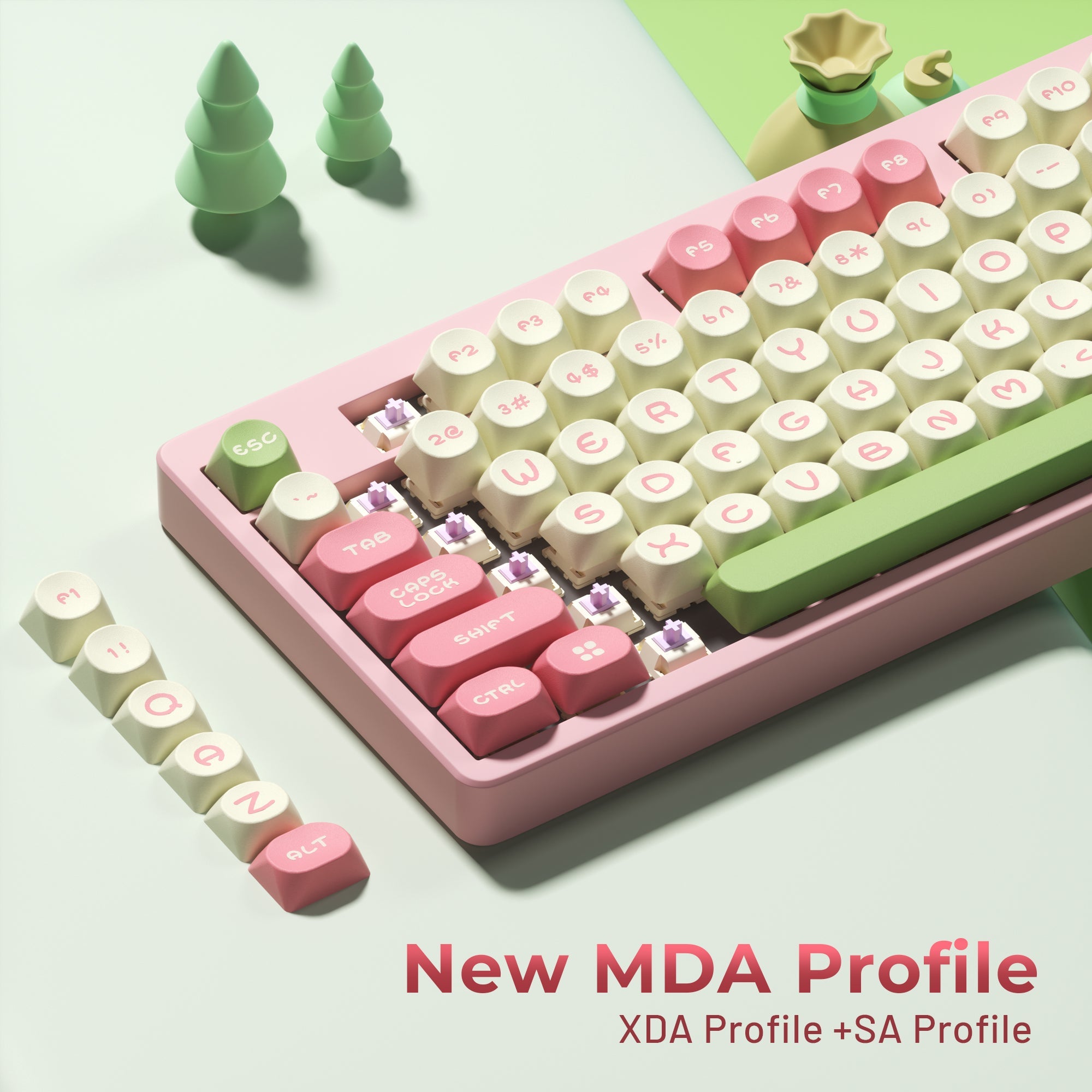 XVX MOOD Series MOA Profile Dye-Sublimation 130-Key PBT Keycap Set