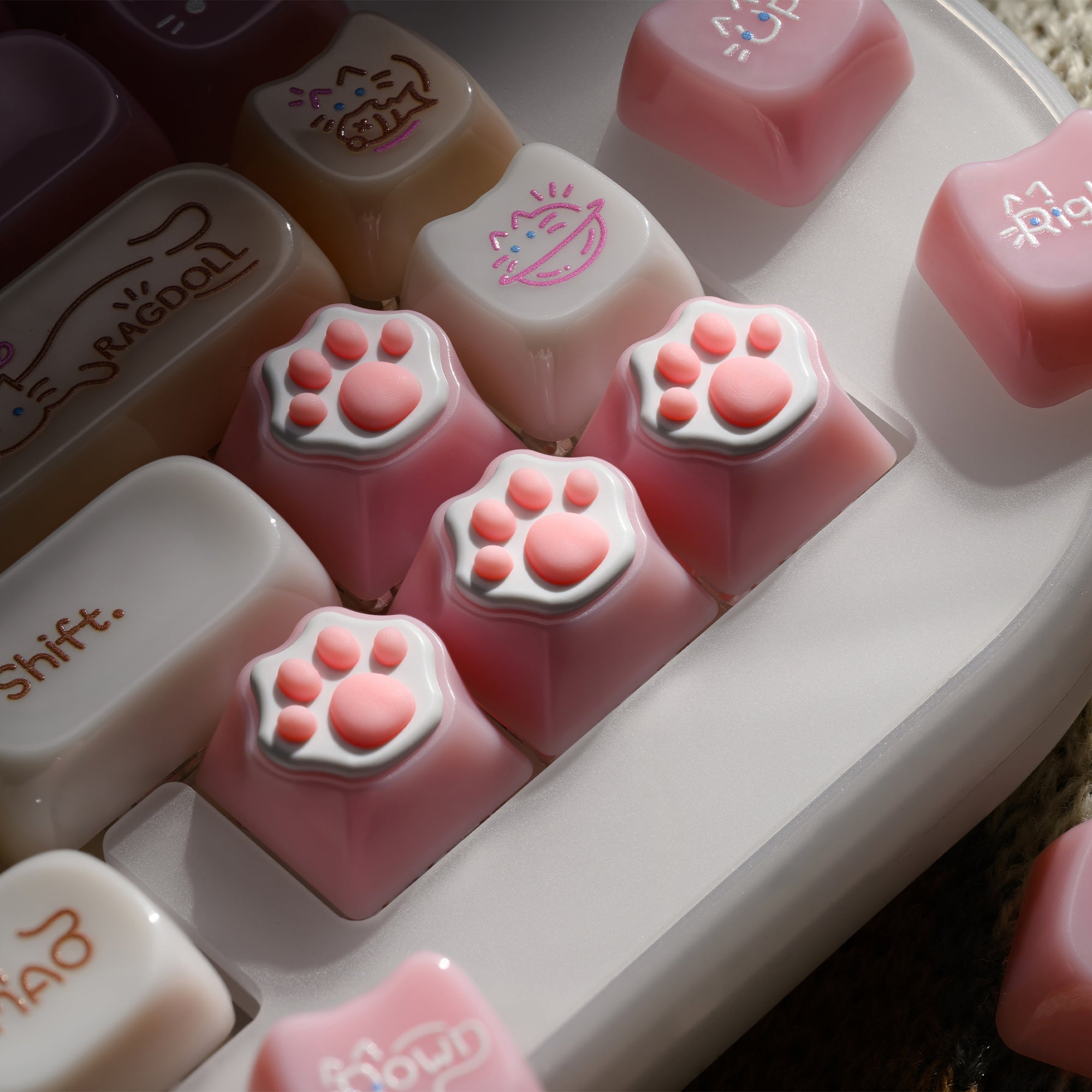 XVX C67 AcriCat Themed Wireless Acrylic Mechanical Keyboard