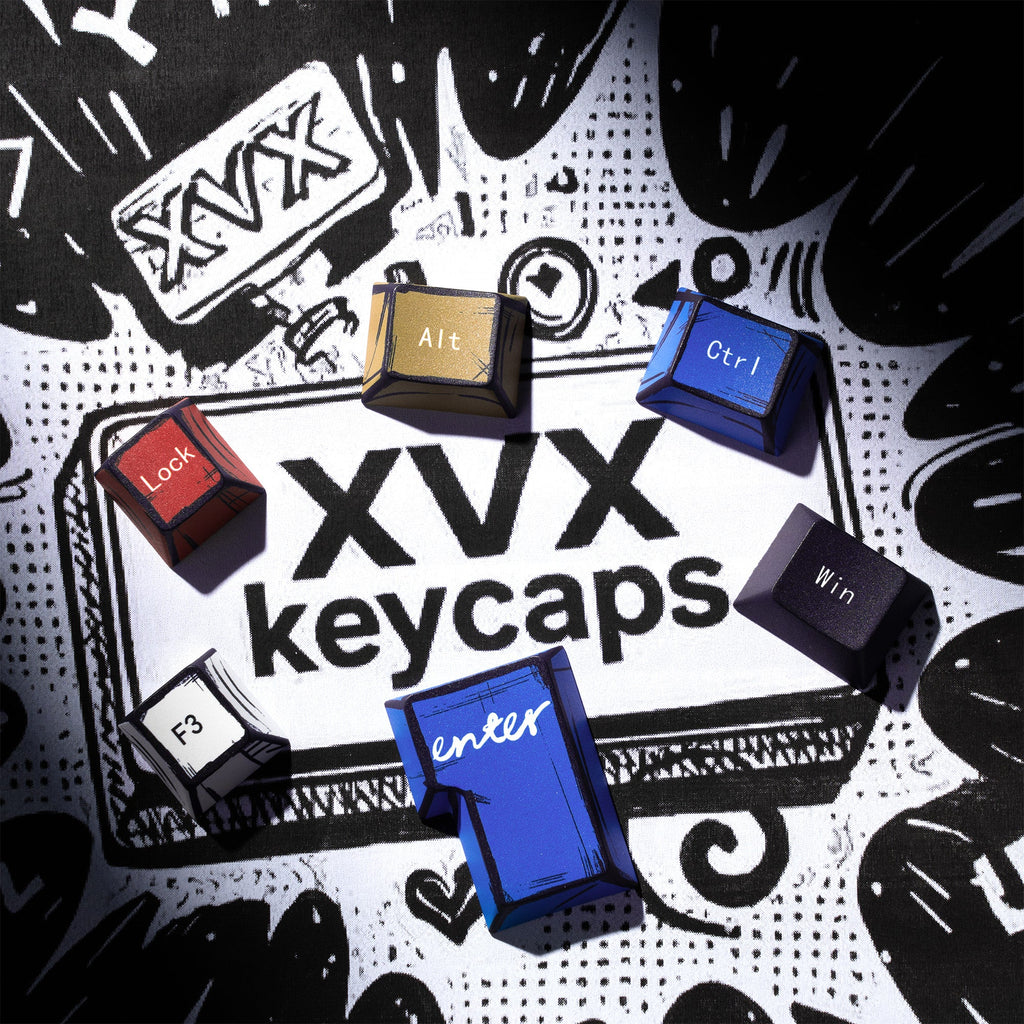 XVX Manga Graffiti Cherry Profile 134-Key Dye-Sublimation PBT Keycap Set
