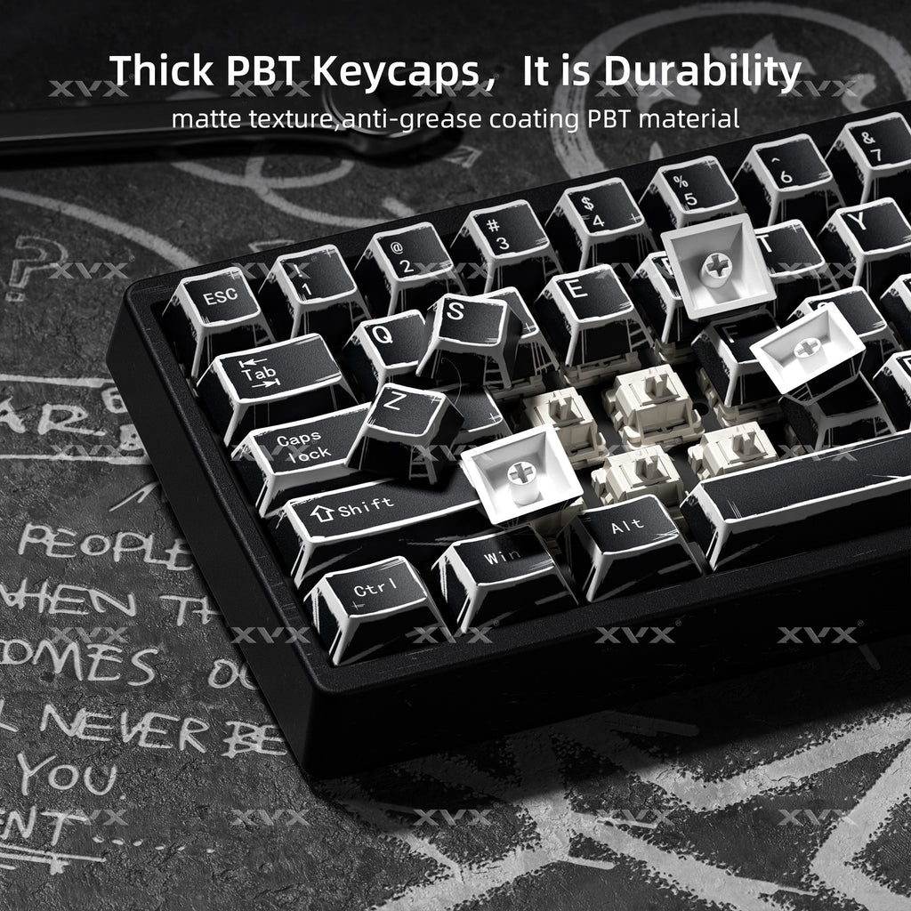 XVX Manga Graffiti Cherry Profile 134-Key Dye-Sublimation PBT Keycap Set