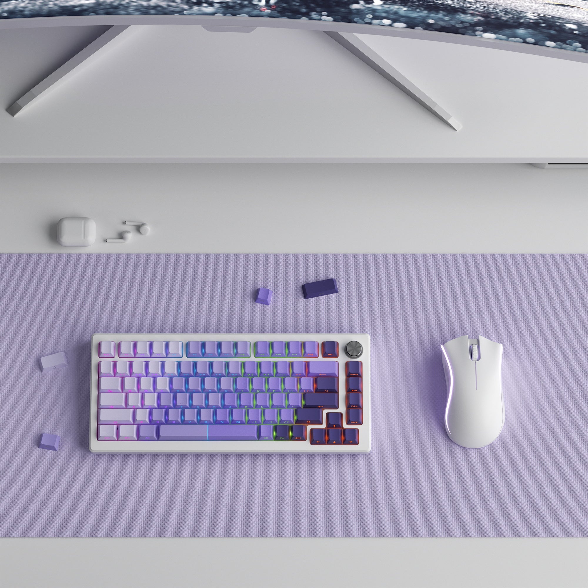 XVX Gradient X-Axis Series Side-Printed Cherry Profile 121-Key PBT Keycap Set