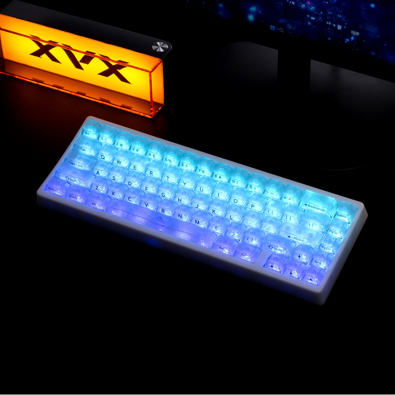 XVX M67 JadeStone Forged Carbon VIA Tri-Mode Mechanical Keyboard