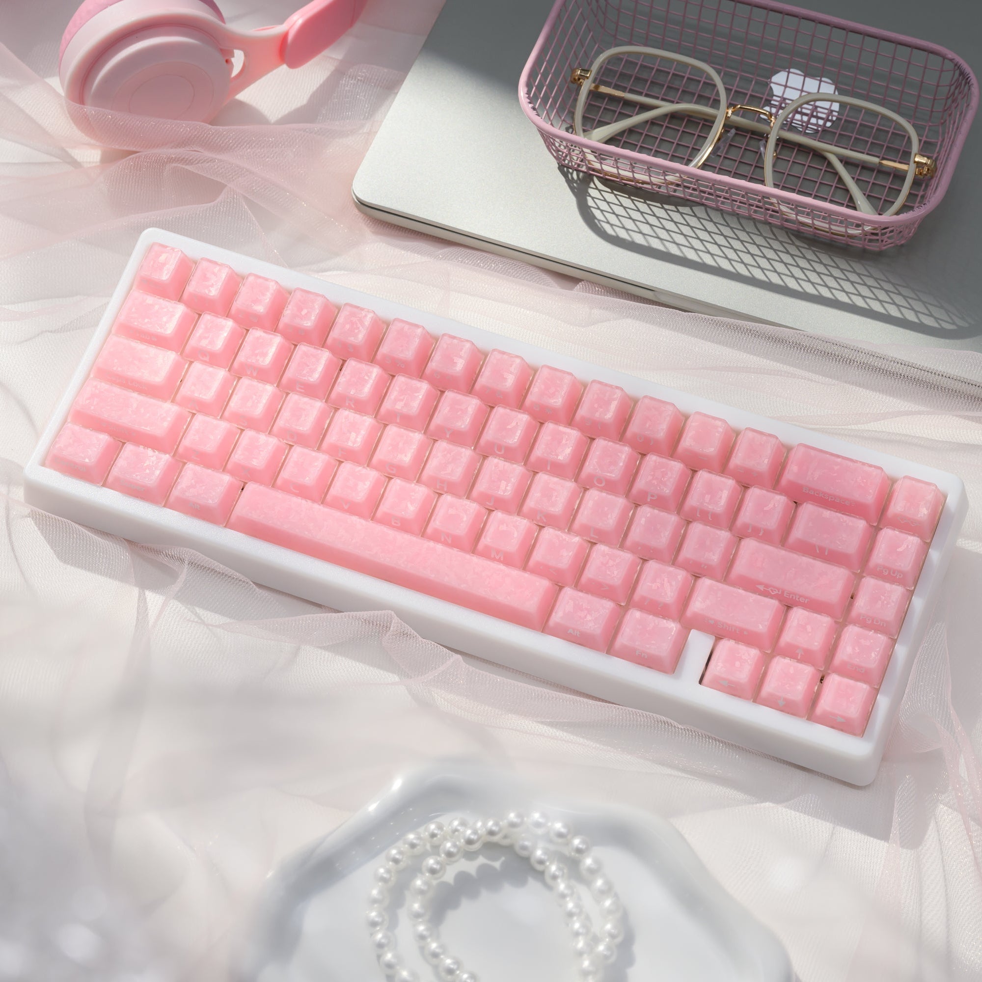 XVX M67 JadeStone Forged Carbon VIA Tri-Mode Mechanical Keyboard