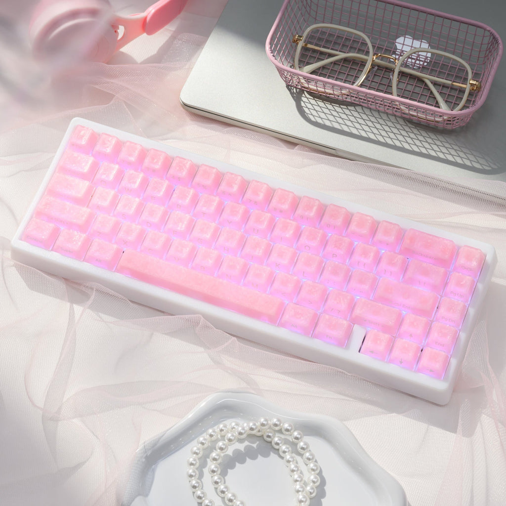XVX M67 JadeStone Forged Carbon VIA Tri-Mode Mechanical Keyboard