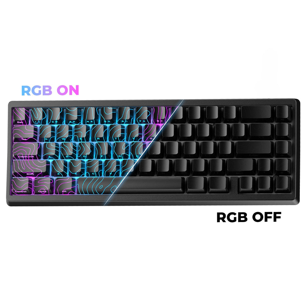 XVX M67 JadeStone Stellar White Tri-Mode RGB Mechanical Keyboard