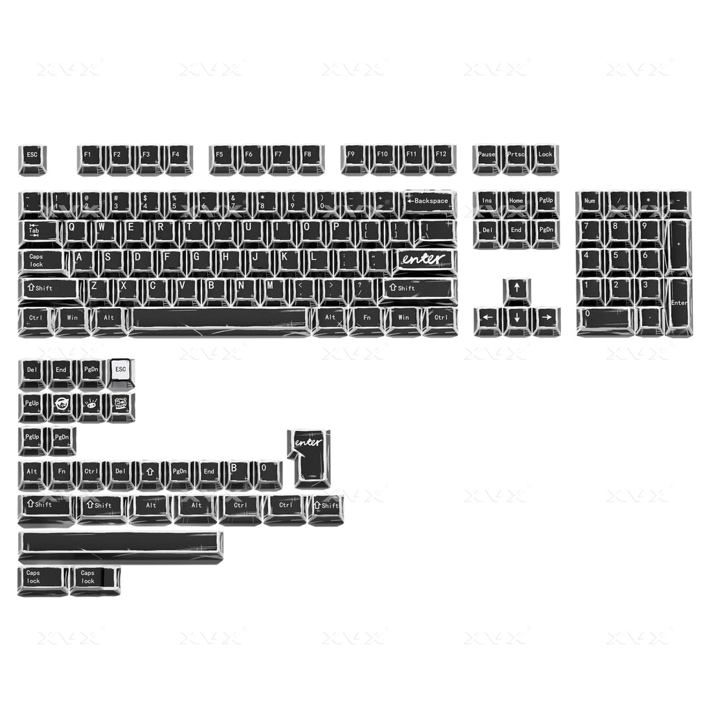 XVX Manga Graffiti Cherry Profile 134-Key Dye-Sublimation PBT Keycap Set